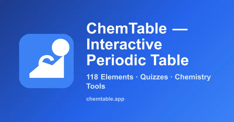 Screenshot of ChemTable
